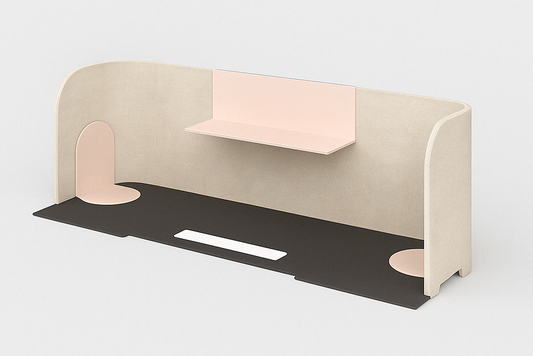 UFOU RAKO Mini Bookshelf for Upon Mini Table in Oat Milk