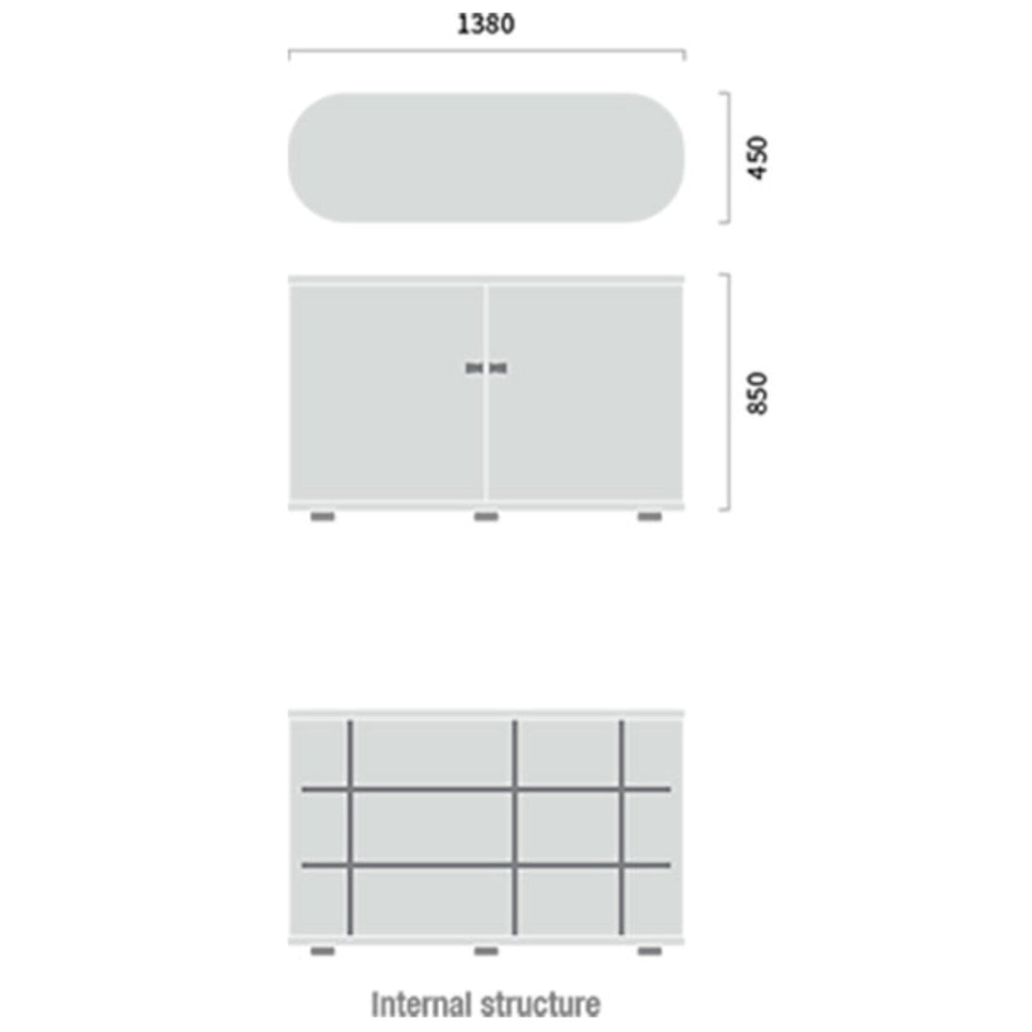 UFOU Fitin Rollin Mobile Roller Shutter Cabinet - Storage with Adjustable Shelves & Wheels