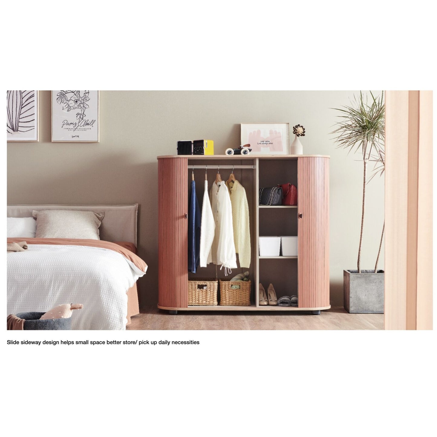 UFOU Fitin Rollin Mobile Roller Shutter Cabinet - Storage with Adjustable Shelves & Wheels