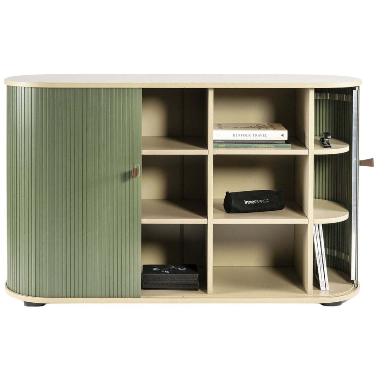 UFOU Fitin Rollin Mobile Roller Shutter Cabinet - Storage with Adjustable Shelves & Wheels